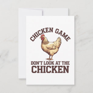 Hühnerwild sieht sich nicht das Huhn an Dankeskarte