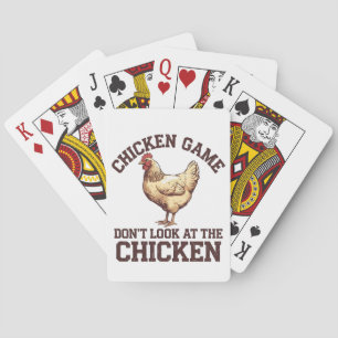 Hühnerwild sieht sich nicht das Huhn an Spielkarten