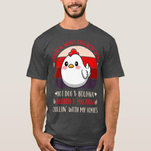 Hühnerwing Hühnchen Wing Hot Dog Bologna T-Shirt