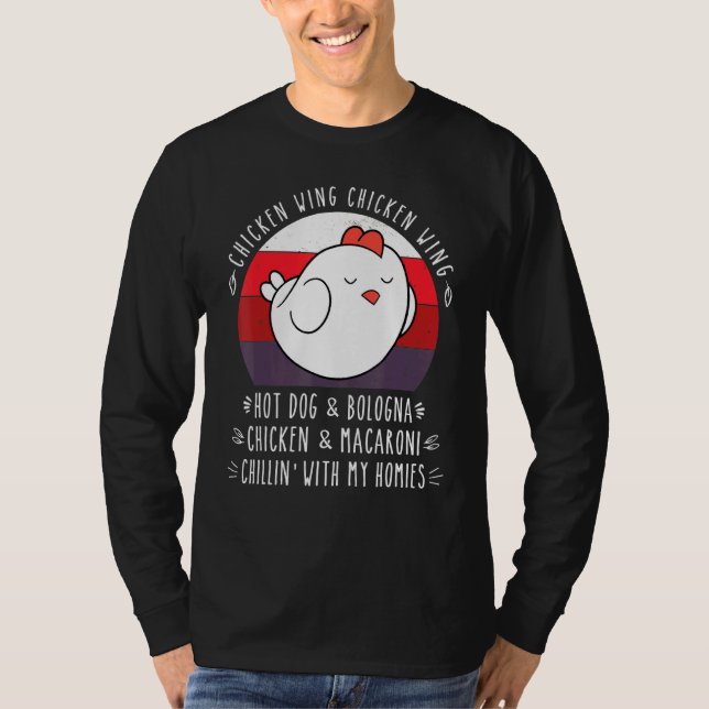 Hühnerwing Hühnchen Wing Hot Dog Bologna Virno So T-Shirt (Vorderseite)