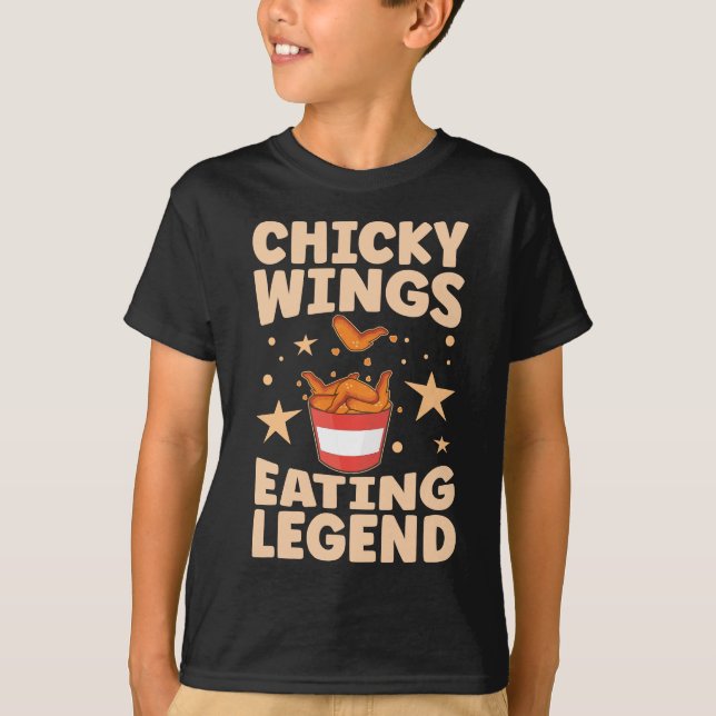 Hühnerwings essen Legende T-Shirt (Vorderseite)