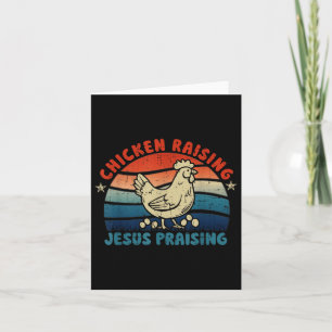 Hühnerzucht und -amp; Jesus Lob Karte