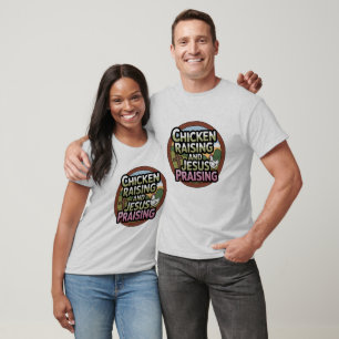 Hühnerzucht und Jesus-Lob - Christliche T- T-Shirt
