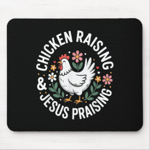 Hühnerzucht und Jesus Lob, Funny Christia Mousepad