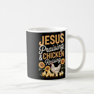Hühnerzucht und Jesus loben Christliche Farme Kaffeetasse