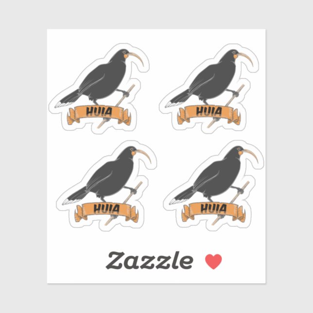 Huia New Zealand Bird Aufkleber (Blatt)