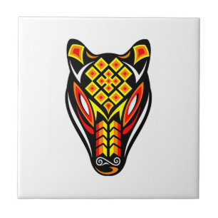 Huichol Bear Mask Fliese