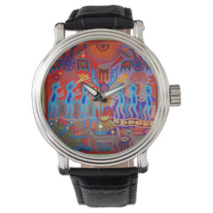Huichol-Schamanen-Ritual-Zeremonie-Uhr Armbanduhr