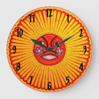 Huichol Sun Wall Clock Große Wanduhr