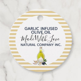 Huile d'ail Olive produits maison étiquette