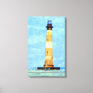 Huile de phare d'île de Morris sur la toile