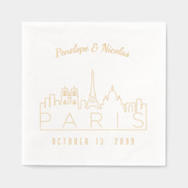 Huile d'or de serviettes personnalisées Paris