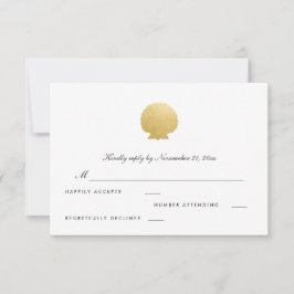 Huile d'or Seashell Faux | Ocean Wedding RSVP