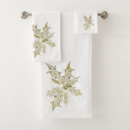 Huile D'Or Semblent Holly Sur Blanc