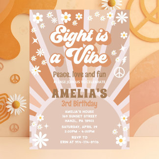 Huit est une invitation à l'anniversaire vibe