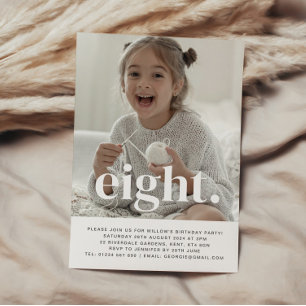 Huit Photo Invitation pour le premier anniversaire