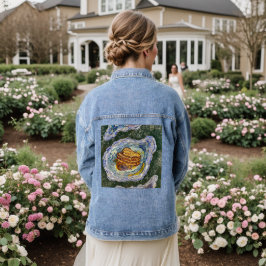 Huître avec veste Denim de crabe de pois