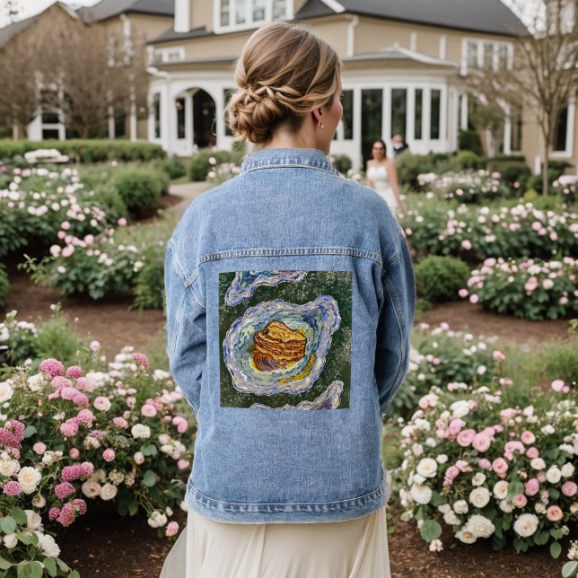 Huître avec veste Denim de crabe de pois (Mariage Retour)