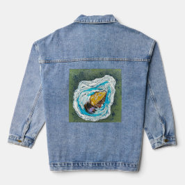 Huître avec veste Jeans de crabe de pois