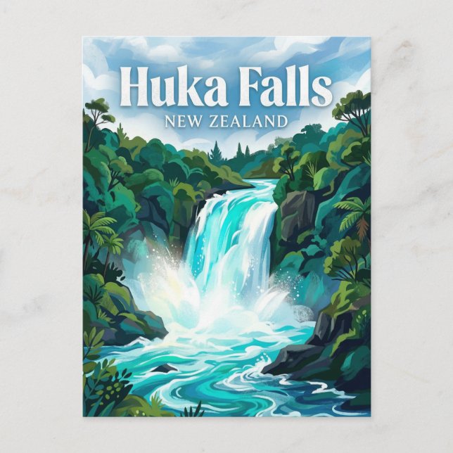 Huka Falls Neuseeland Postkarte (Vorderseite)