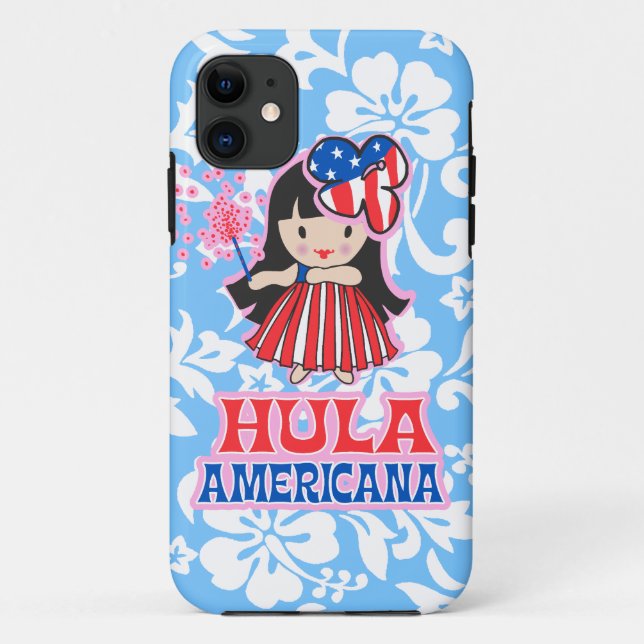 Hula Americana Hula Girl Patriotic iPhone 5 Fall Case-Mate iPhone Hülle (Rückseite)