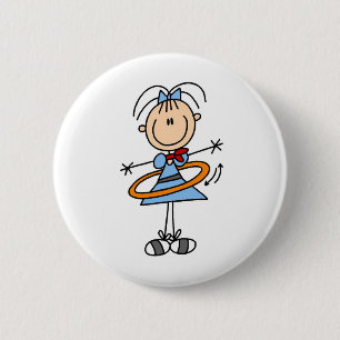 Hula Band-Mädchen-Knopf Button