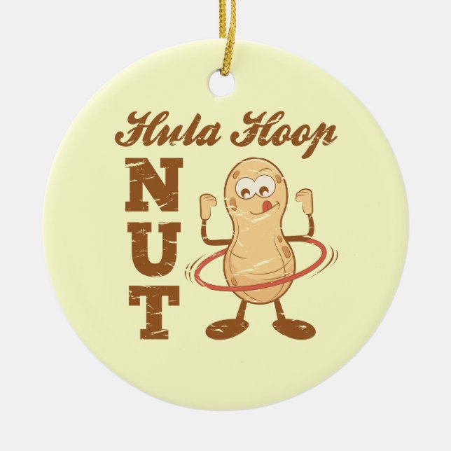 Hula Band-Nuss Keramik Ornament (Vorne)