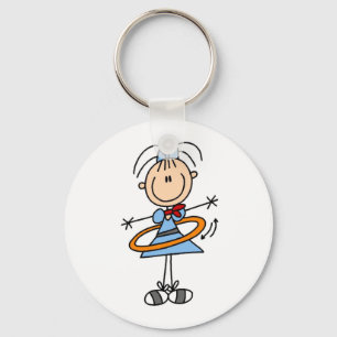 Hula Band-Strichmännchen-T - Shirts und Geschenke Schlüsselanhänger