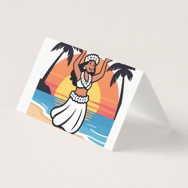 Hula dance beach party sunset tropical island art (Vorderseite)