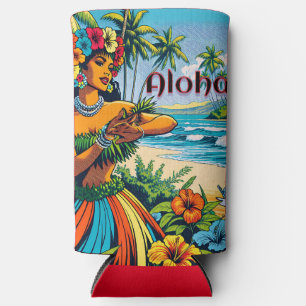 Hula Dancer auf den Hawaiianischen Inseln Aloha Selters Dosenkühler