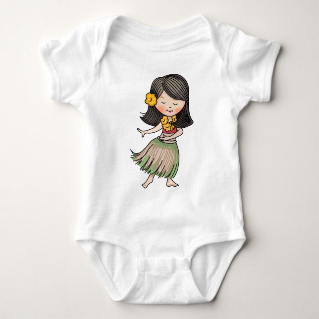 Hula Dancer Baby Strampler (Vorderseite)