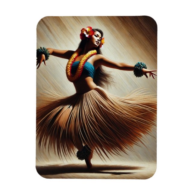 Hula Dancer Hawaii Magnet (Vertikal)