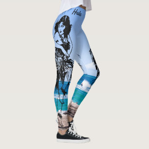 Hula Dancer Leggings d'exercices d'art original