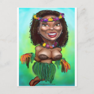 Hula Dancer Postkarte