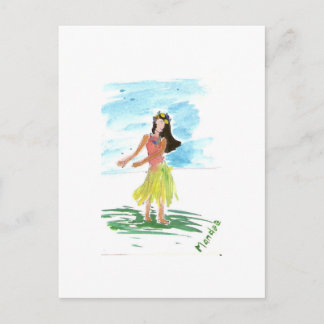 Hula Dancer Postkarte