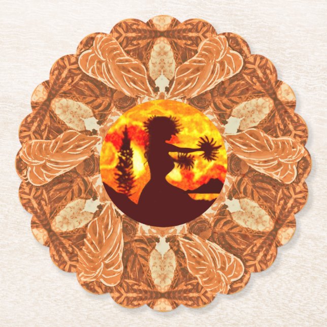 Hula Dancer Untersetzer (Vorderseite)