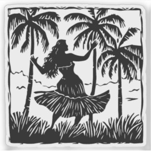 Hula Dancer Vinyl Aufkleber