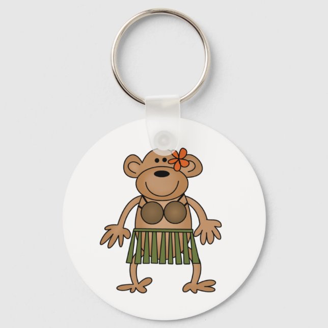 Hula Dancing Monkey Schlüsselanhänger (Vorderseite)