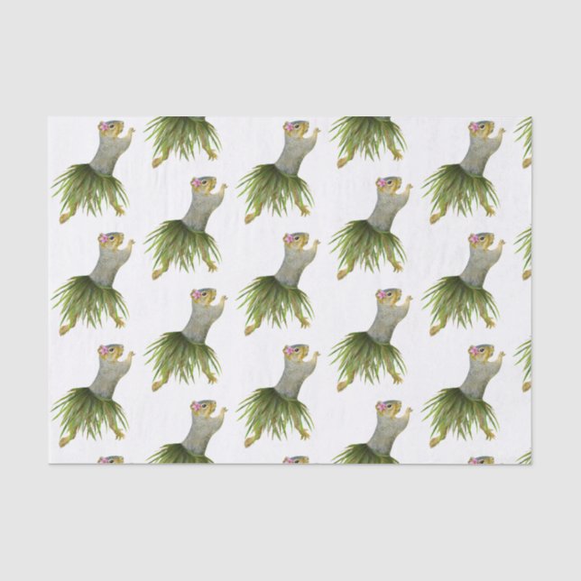 Hula-Eichhörnchenpapier Seidenpapier (Vorderseite)