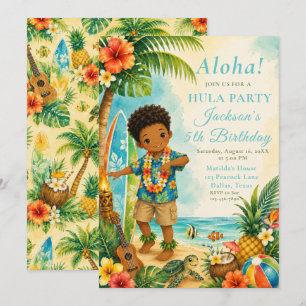 Hula-Geburtstagsfeier Einladung