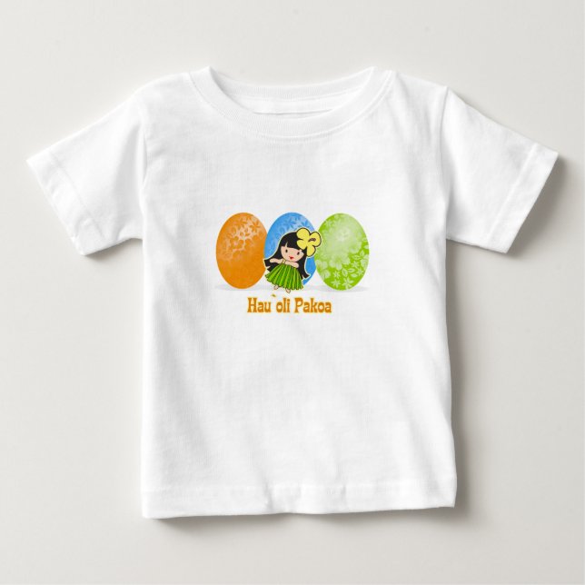 Hula Girl Easter Egg Kinder T - Shirt (Vorderseite)