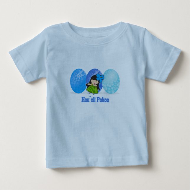 Hula Girl Easter Egg Kinder T - Shirt (Vorderseite)