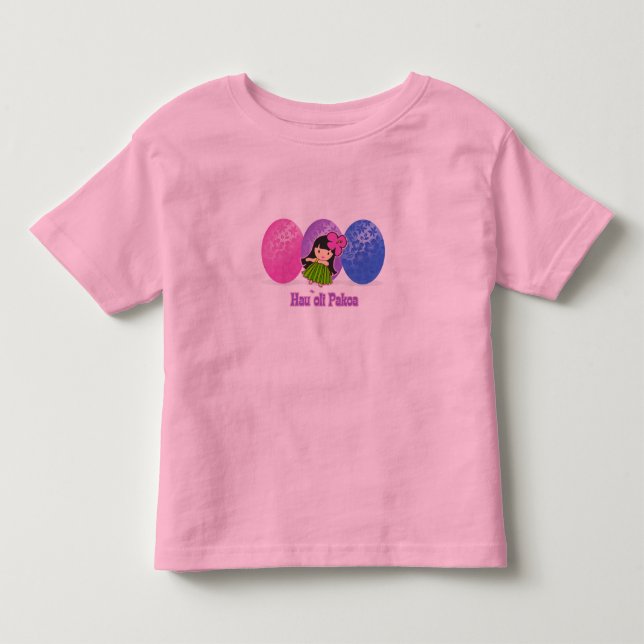 Hula Girl Easter Egg Kinder T - Shirt (Vorderseite)