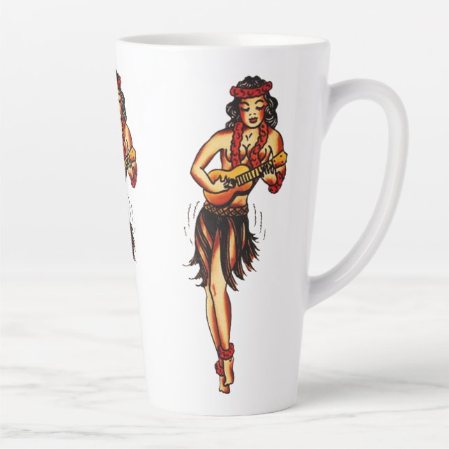 Hula girl - Hawaii Milchtasse (Rechts)
