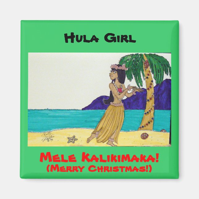 Hula Girl Magnet (Vorne)
