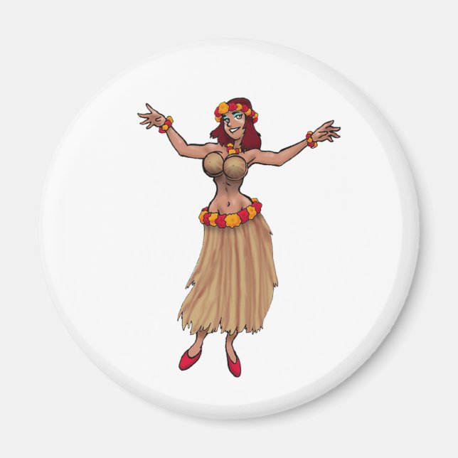 Hula Girl Magnet (Devant)
