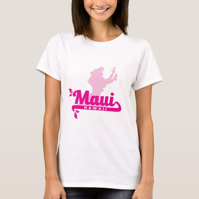 Hula Girl Maui Hawaii T - Shirt (Vorderseite)
