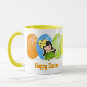 Hula Girl Oeufs de Pâques Mugs