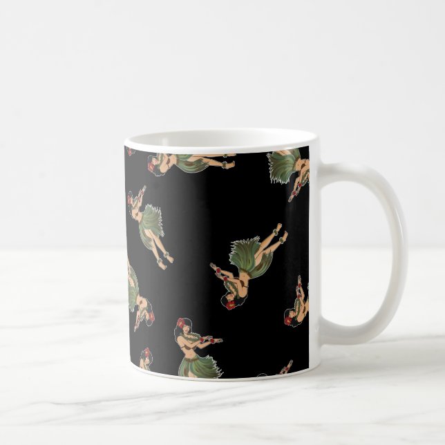 Hula-Girl-Tanzmuster Kaffeetasse (Rechts)