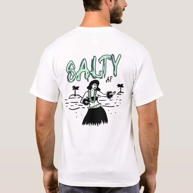 Hula Girl von Salty AF T-Shirt (Rückseite)